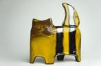 Urszula Despet - sculptuur, Yellow Cat - 17 cm - Keramiek -
