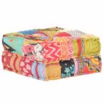 vidaXL Poef 60x70x36 cm stof patchwork, Verzenden, Nieuw