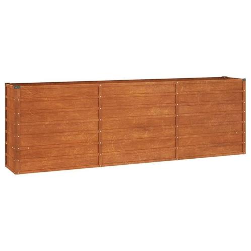 Plantenbak 240cm Cortenstaal - Retourdeal - 35% Korting!, Tuin en Terras, Bloembakken en Plantenbakken, 60 cm of meer, 100 cm of meer