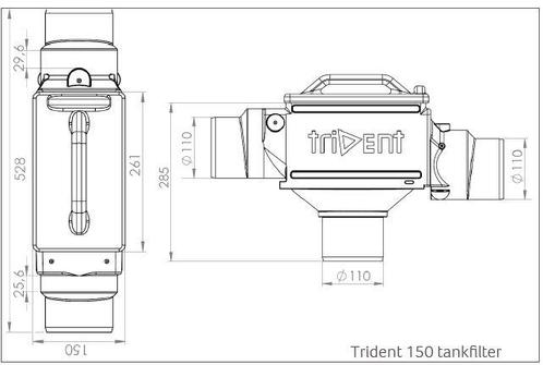 Trident 150 Tankfilter met skimmer-overloop, Doe-het-zelf en Verbouw, Sanitair, Ophalen of Verzenden
