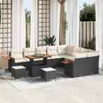 vidaXL 12-delige Tuinbankenset met kussens poly rattan, Verzenden, Nieuw, Rotan