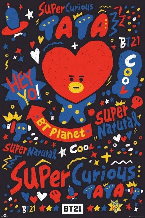 Poster BT21 Tata 61x91,5cm, Verzamelen, Posters, Nieuw, A1 t/m A3, Verzenden