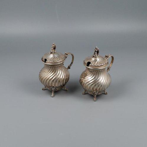 Rudolphe Beunke (Parijs) Mosterdpot Art-Nouveau - Zoutvat, Antiek en Kunst, Antiek | Goud en Zilver