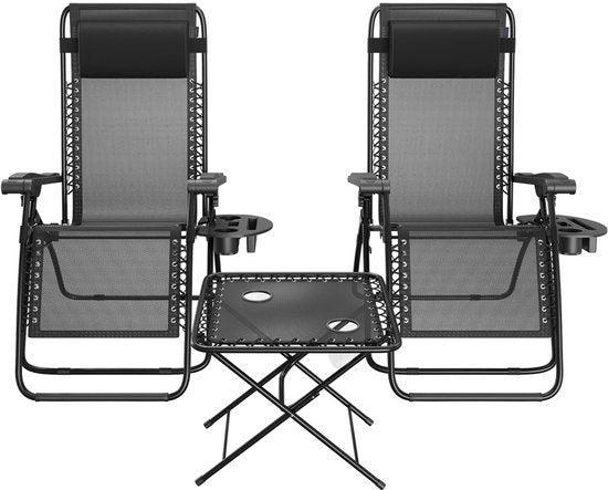 2dekans | LifeGoods Ligstoelen - Opvouwbaar - Complete set -, Huis en Inrichting, Tafels | Bijzettafels, Zo goed als nieuw, Ophalen of Verzenden