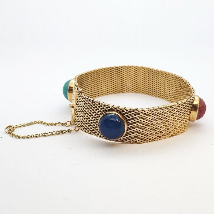 Armband - 18 karaat Geel goud Rhodoliet, Sieraden, Tassen en Uiterlijk, Armbanden