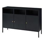 Commode Janakkala dressoir 119x35x80 cm zwart [en.casa], Huis en Inrichting, Verzenden, Nieuw