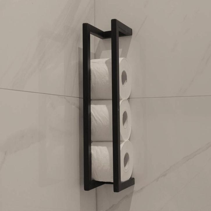 Sani Royal Reserve Toiletrolhouder Mat Zwart Frame, Doe-het-zelf en Verbouw, Sanitair