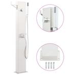 vidaXL Tuindouchekraan 110 cm roestvrij staal, Verzenden, Nieuw