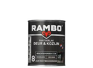 RAMBO PANTSERLAK DEUR & KOZIJN DEKKEND HOOGGLANS - Klassi..., Doe-het-zelf en Verbouw, Verf, Beits en Lak, Lak, Rood, Nieuw, Minder dan 5 liter