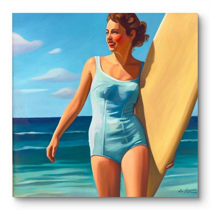 Laura Anton - Belle Surfeuse, Antiek en Kunst, Kunst | Designobjecten