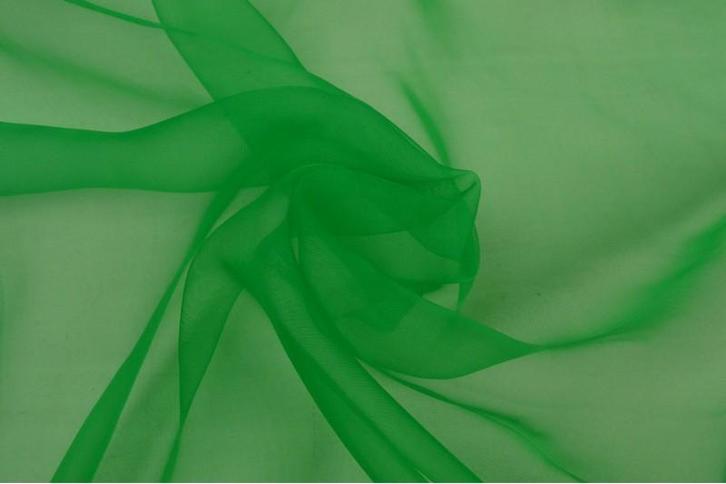 15 meter organza stof - Groen, Hobby en Vrije tijd, Stoffen en Lappen, 120 cm of meer, 200 cm of meer, Groen, Nieuw, Polyester