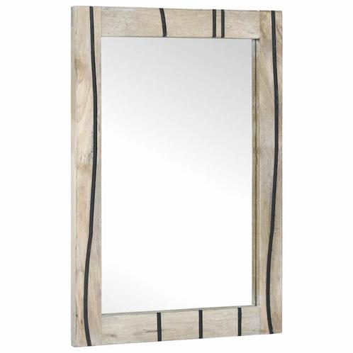 vidaXL Badkamer Spiegel met spiegel Bruin, zilver 50 x 70 x, Huis en Inrichting, Woonaccessoires | Spiegels, Nieuw, Verzenden