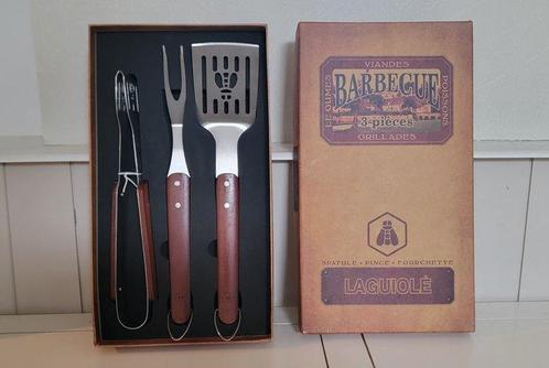 Laguiole - Tafelmessenset - Hout, Staal - Service Grillade, Antiek en Kunst, Antiek | Keukenbenodigdheden