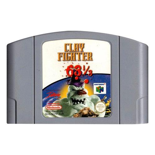 N64 ClayFighter 63 1/3 (Losse cassette), Spelcomputers en Games, Games | Nintendo 64, Zo goed als nieuw, Verzenden