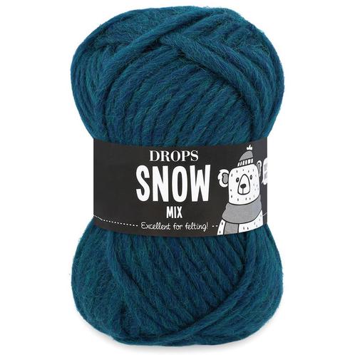 DROPS Snow Mix - 100 donker petrol - Wol Garen, Hobby en Vrije tijd, Breien en Haken, Ophalen of Verzenden