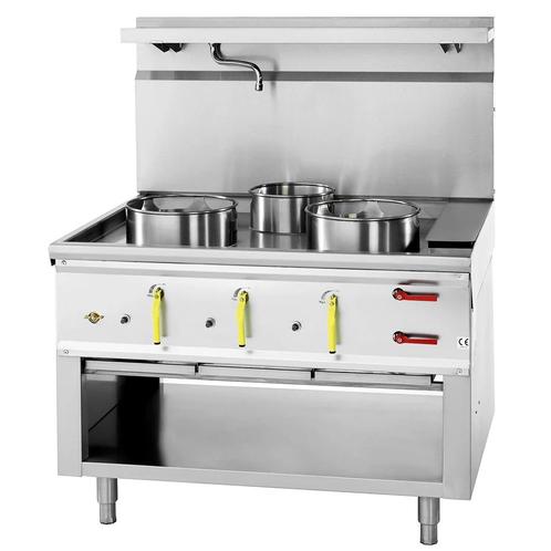 Wokfornuis | ASIA II | Gas | 3 Wokbranders (3x 20/25/35kW) |, Zakelijke goederen, Horeca | Keukenapparatuur, Nieuw in verpakking