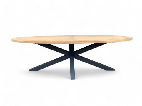 Tuintafel / Eettafel Cleve Teakhout Ovaal 240x120cm, Tuin en Terras, Tuintafels, Ophalen of Verzenden