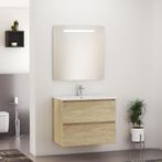 Xellanz Sephia Compleet Badmeubel - 80cm - Nature, Huis en Inrichting, Badkamer | Badkamermeubels, Ophalen of Verzenden, Nieuw