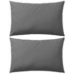 vidaXL Buitenkussens 60x40 cm grijs 2 st, Verzenden, Nieuw, Grijs