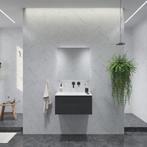 Badkamermeubelset Gliss Eros 60 cm Met Wastafel Zwart Eiken, Ophalen of Verzenden, Nieuw, Bad