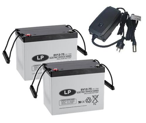 Landport (LP) 2x EV12-75 accus 12 volt 75 ah + IMPULS II, Auto-onderdelen, Accu's en Toebehoren, Nieuw, Ophalen of Verzenden