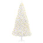 vidaXL Kunstkerstboom met verlichting 300 cm wit, Diversen, Kerst, Nieuw, Verzenden