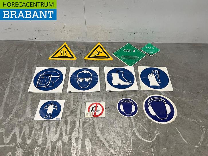 Set Veiligheidspictogrammen en veiligheidssymbolen Stickers, Zakelijke goederen, Horeca | Meubilair en Inrichting, Nieuw zonder verpakking