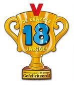 Trofee  met lint en tekst Knaptse 18 jarige 40 x, Diversen, Nieuw