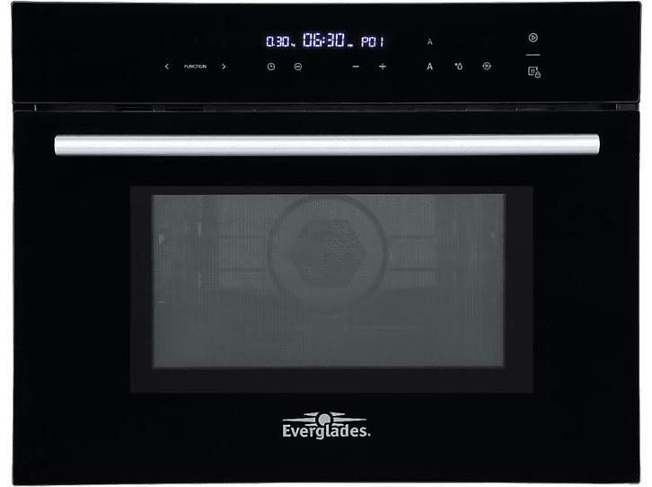 Everglades -  Inbouw Combimagnetron 900 W - Inhoud 44 L, Witgoed en Apparatuur, Magnetrons, 45 tot 60 cm, Inbouw, Draaiplateau