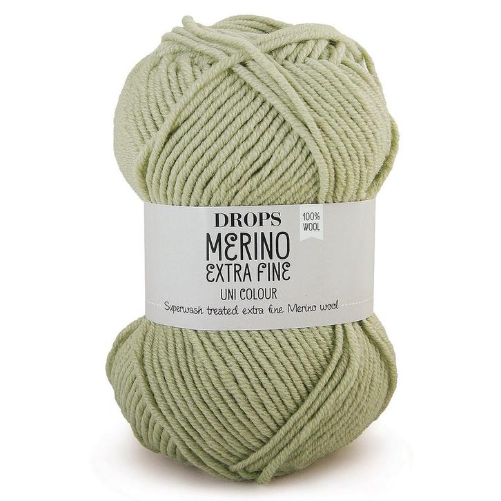 DROPS Merino Extra Fine Uni Colour - 26 pistache - Wol Gar, Hobby en Vrije tijd, Breien en Haken, Ophalen of Verzenden