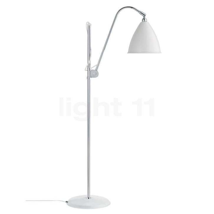 Gubi BL3 Vloerlamp, chroom/wit mat - ø¸21 cm (Binnenlampen, Huis en Inrichting, Lampen | Vloerlampen, Nieuw, Verzenden