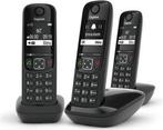Gigaset AS690 trio - 3 handsets - Zwart - Handsfree bellen -, Ophalen of Verzenden, Zo goed als nieuw