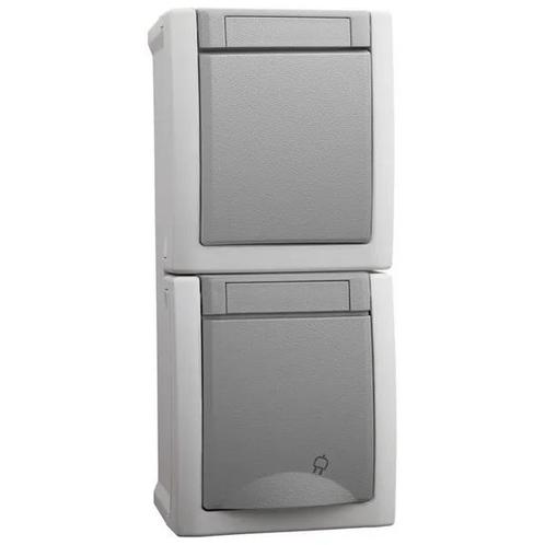 Viko by Panasonic Opbouwschakelaar met stopcontact IP54, Huis en Inrichting, Lampen | Overige, Nieuw, Ophalen of Verzenden
