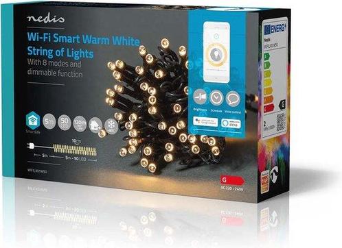 Nedis SmartLife-kerstverlichting - Koord - Wi-Fi - Warm Wit, Diversen, Kerst, Zo goed als nieuw, Ophalen of Verzenden