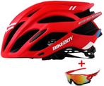 Bikeboy Fietshelm voor wielrennen en ATB Rood + gratis, Nieuw