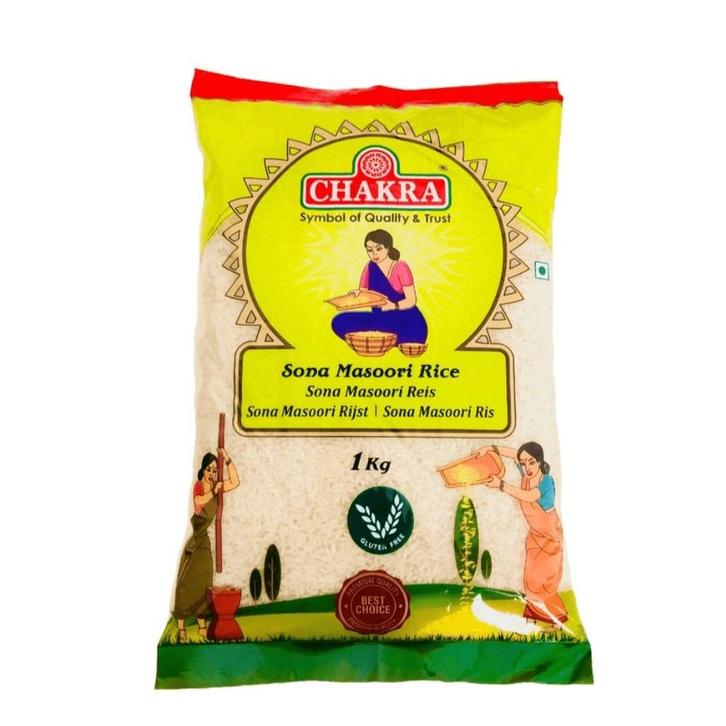 Sona Masoori Rijst - 1 kg (Chakra), Sport en Fitness, Gezondheidsproducten en Wellness, Ophalen of Verzenden