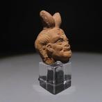 Oud-Egyptisch Terracotta Harpocrates-hoofdfiguur. Romeinse