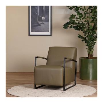 Groene leren industriële fauteuil Creative - Toledo leer beschikbaar voor biedingen