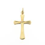 Gouden hanger van een kruis (religieus, kruis kettinghanger), Overige merken, Goud, Gebruikt, Ophalen of Verzenden