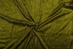 Velvet stof khaki groen stof - 10m rol - Polyester stof, Hobby en Vrije tijd, Stoffen en Lappen, 200 cm of meer, Nieuw, Polyester