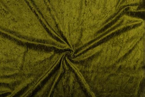 Velvet stof khaki groen stof - 10m rol - Polyester stof, Hobby en Vrije tijd, Stoffen en Lappen, 200 cm of meer, Nieuw, 120 cm of meer