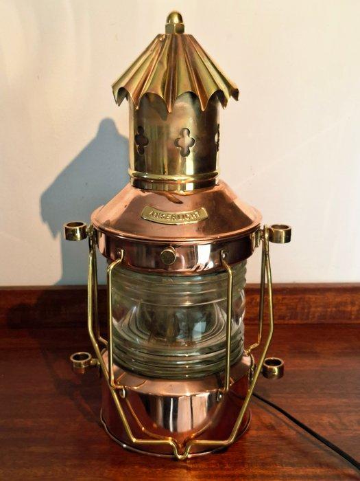 Anchor lamp - Koper, Glas, Antiek en Kunst, Curiosa en Brocante