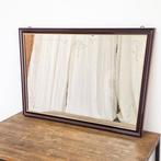 Spiegel- trapeziumvormig - Hout - decoratieve inscripties