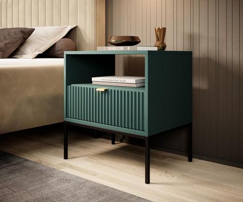 Meubella nachtkastje Navil groen goud, Huis en Inrichting, Slaapkamer | Nachtkastjes, Nieuw, Verzenden