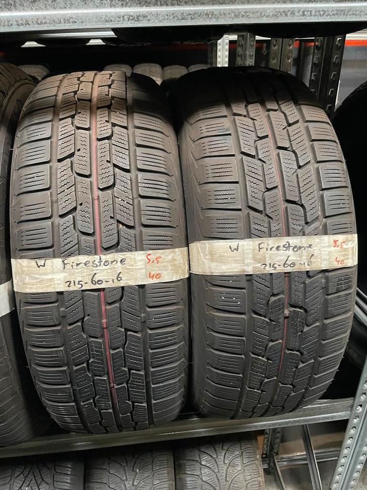 215-60-16 Firestone Winterbanden 5.5mm Montage 215 60 16, Auto-onderdelen, Banden en Velgen, 16 inch, Winterbanden, 215 mm, Personenwagen