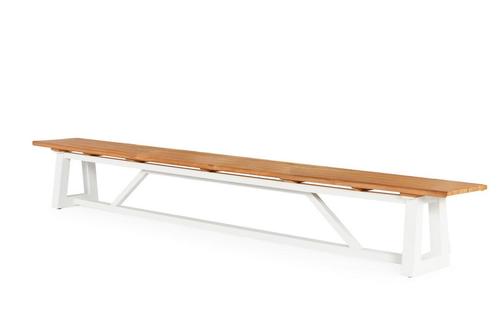 Suns Ovada tuinbank 340 cm wit frame |, Tuin en Terras, Tuinsets en Loungesets, Ophalen of Verzenden