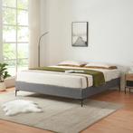 Tweepersoonsbed Lilla met bedbodem 180x200 cm donkergrijs [e, Huis en Inrichting, Verzenden, Nieuw