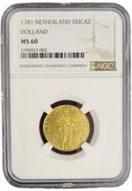 Provincie Holland Gouden Dukaat 1781 MS60 NGC gecertificeerd, Postzegels en Munten, Munten en Bankbiljetten | Verzamelingen, Verzenden