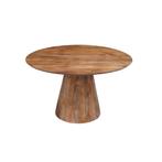 Mangohouten eettafel Mick rond 130cm, Verzenden, Rond, Nieuw, Industriële meubels