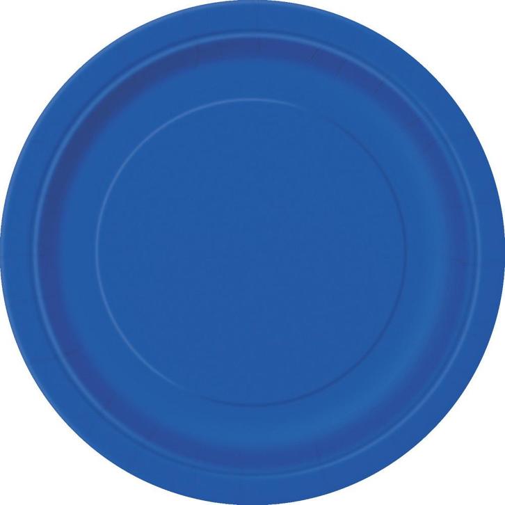 Borden Blauw 22cm 8st, Hobby en Vrije tijd, Feestartikelen, Nieuw, Verzenden